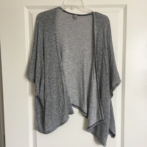 Gray open front cardigan/shawl